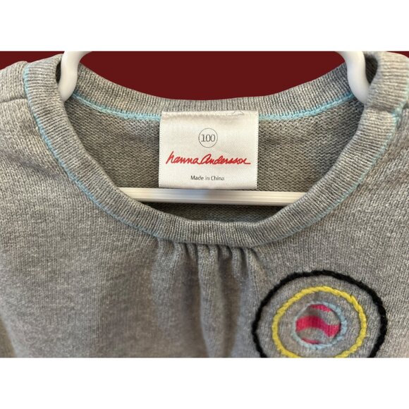 Hanna Andersson Gray Retro Applique Tee Y2K Artsy Funky Bold Toddler 100CM - Picture 2 of 4